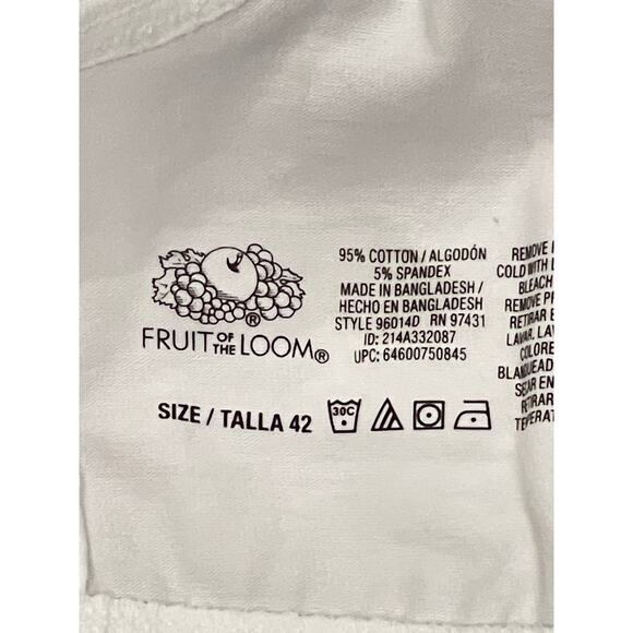 3 Pcs Fruit of the Loom Front Closure Cotton Bra Size 42 - Picture 7 of 8